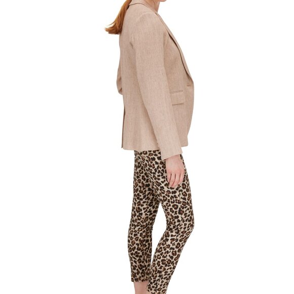 Veronica Beard Beige Linen Blend Cutaway Jacket Blazer Size 4 - Picture 3 of 5